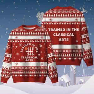 Trained In The Classical Arts Ugly Christmas Sweater