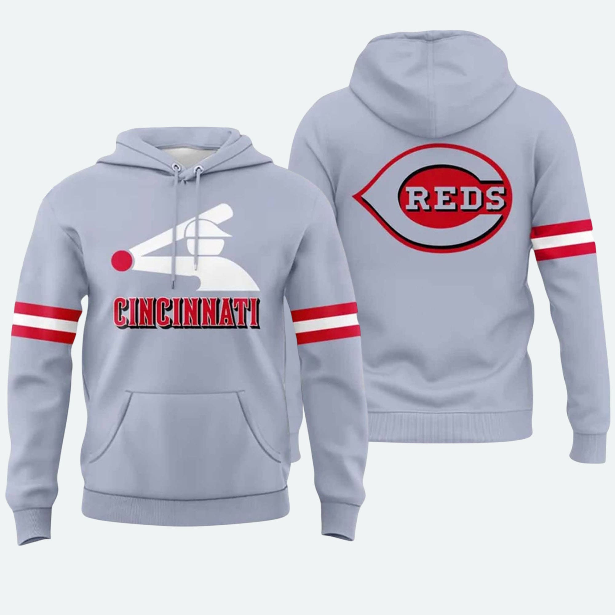 2025 Reds Baseball Stickman Hoodie 2025 Reds Baseball Stickman Hoodie