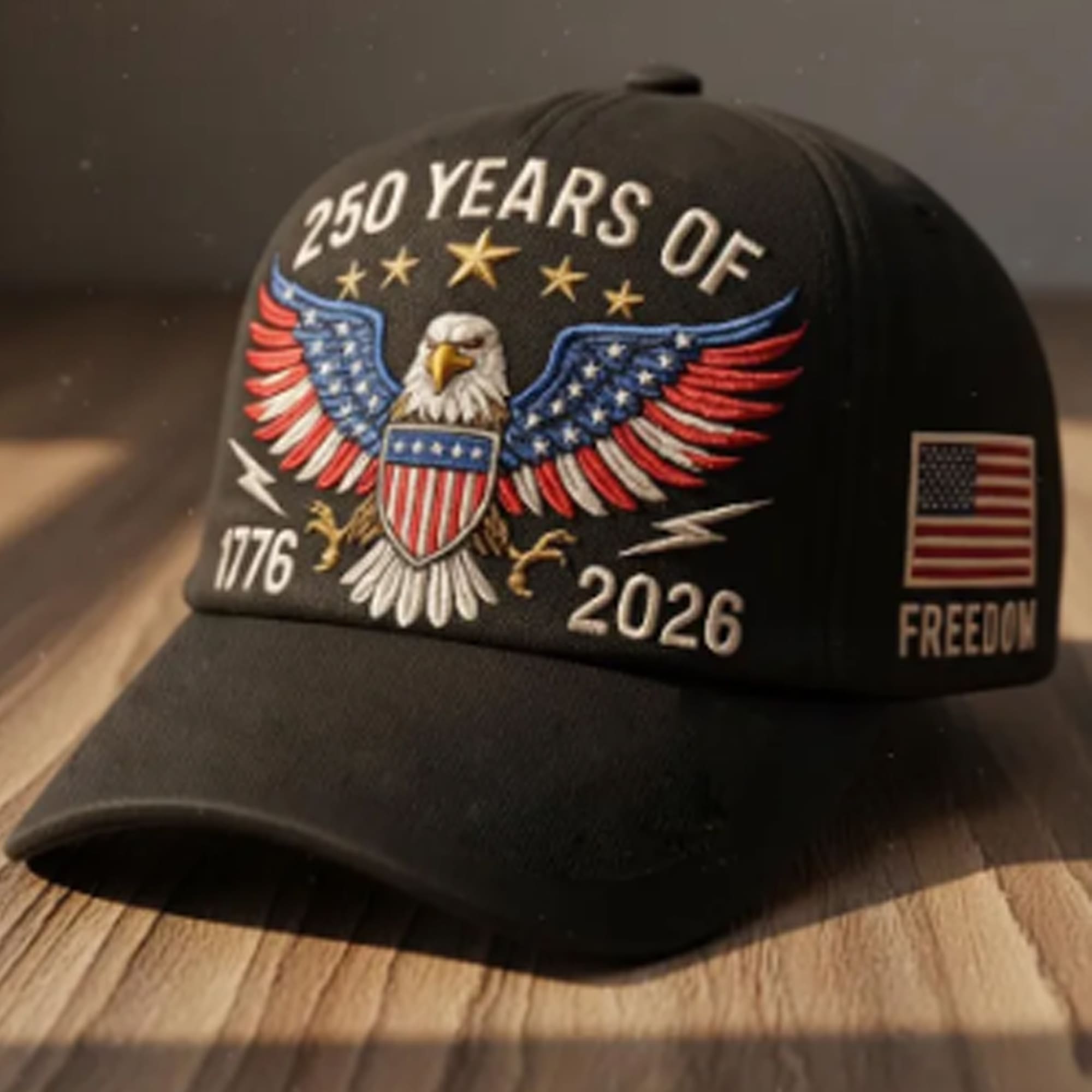 250 Years Freedom American Eagle 1776 2026 Patriotic Hat 250 Years Freedom American Eagle 1776 2026 Patriotic Hat