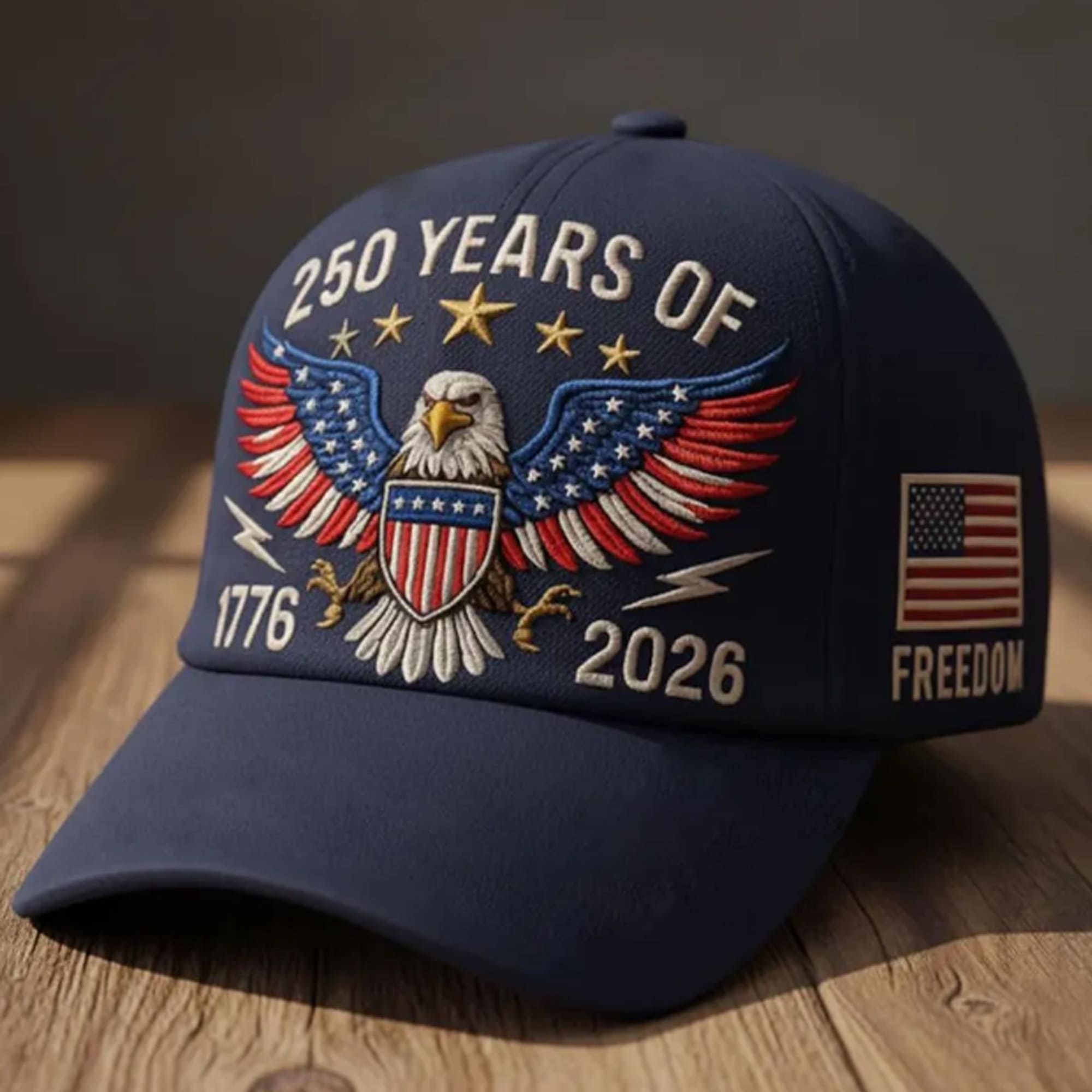 250 Years Freedom American Eagle 1776 2026 Patriotic Hat 250 Years Freedom American Eagle 1776 2026 Patriotic Hat