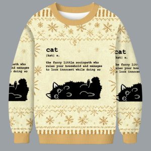 Definition Of Cat Funny Christmas Ugly Sweater 1 Definition Of Cat Funny Christmas Ugly Sweater