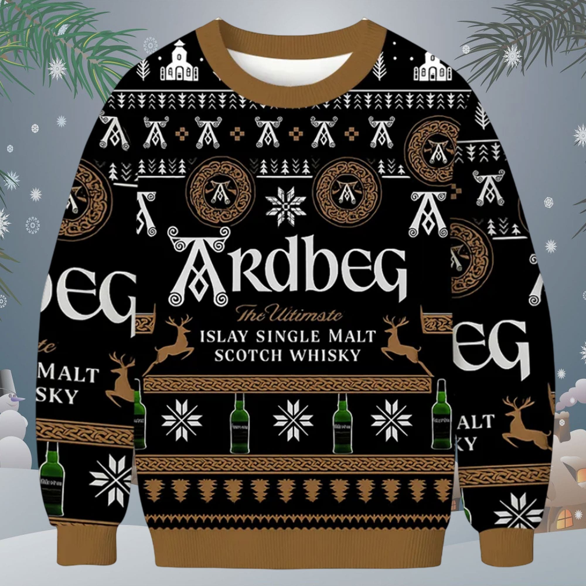 Ardbeg The Ultimate Islay Single Malt Scotch Whisky Ugly Christmas Sweater Ardbeg The Ultimate Islay Single Malt Scotch Whisky Ugly Christmas Sweater