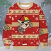 Cat With Lollipop And Hat Christmas Ugly Sweater