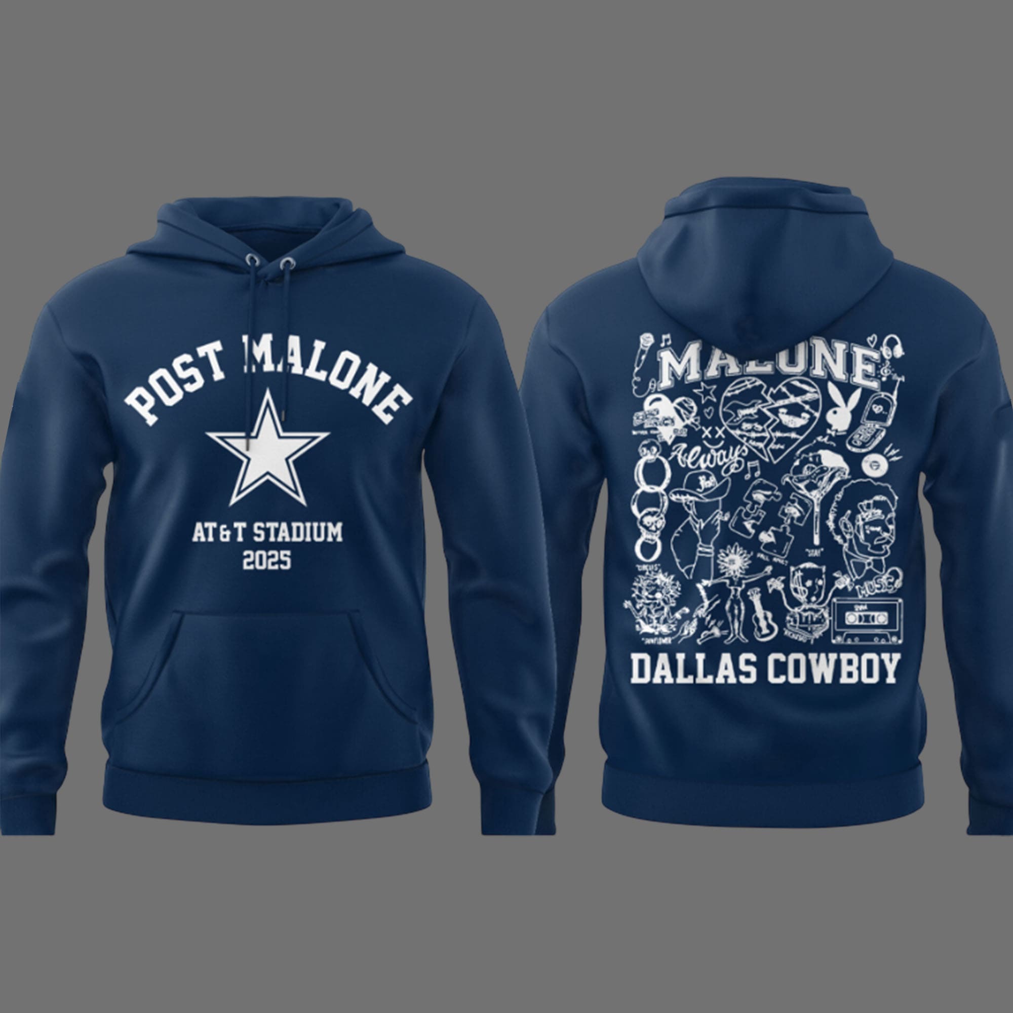 Cowboys X Post Malone At&t Stadium 2025 Hoodie Cowboys X Post Malone At&t Stadium 2025 Hoodie