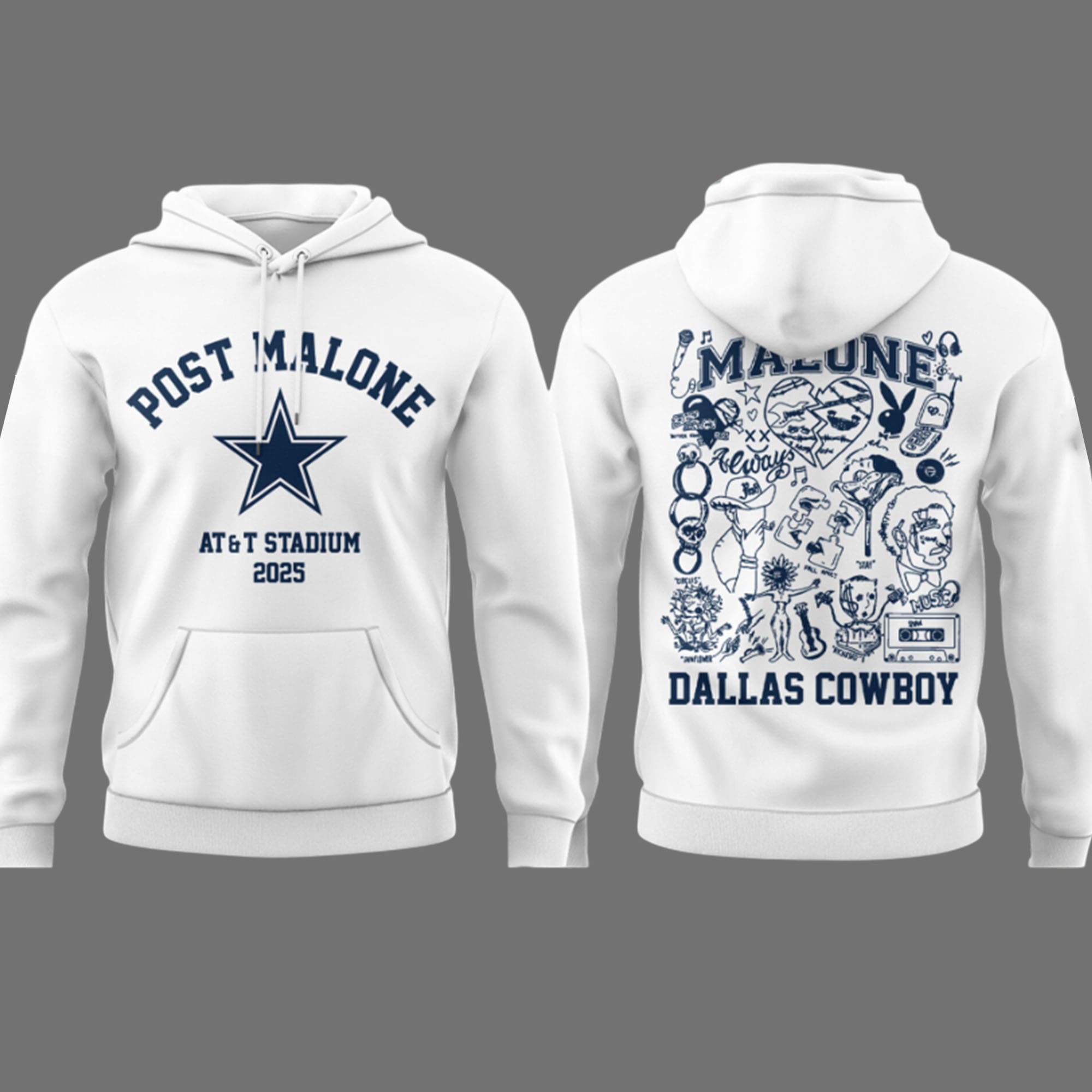 Cowboys X Post Malone At&t Stadium 2025 Hoodie Cowboys X Post Malone At&t Stadium 2025 Hoodie