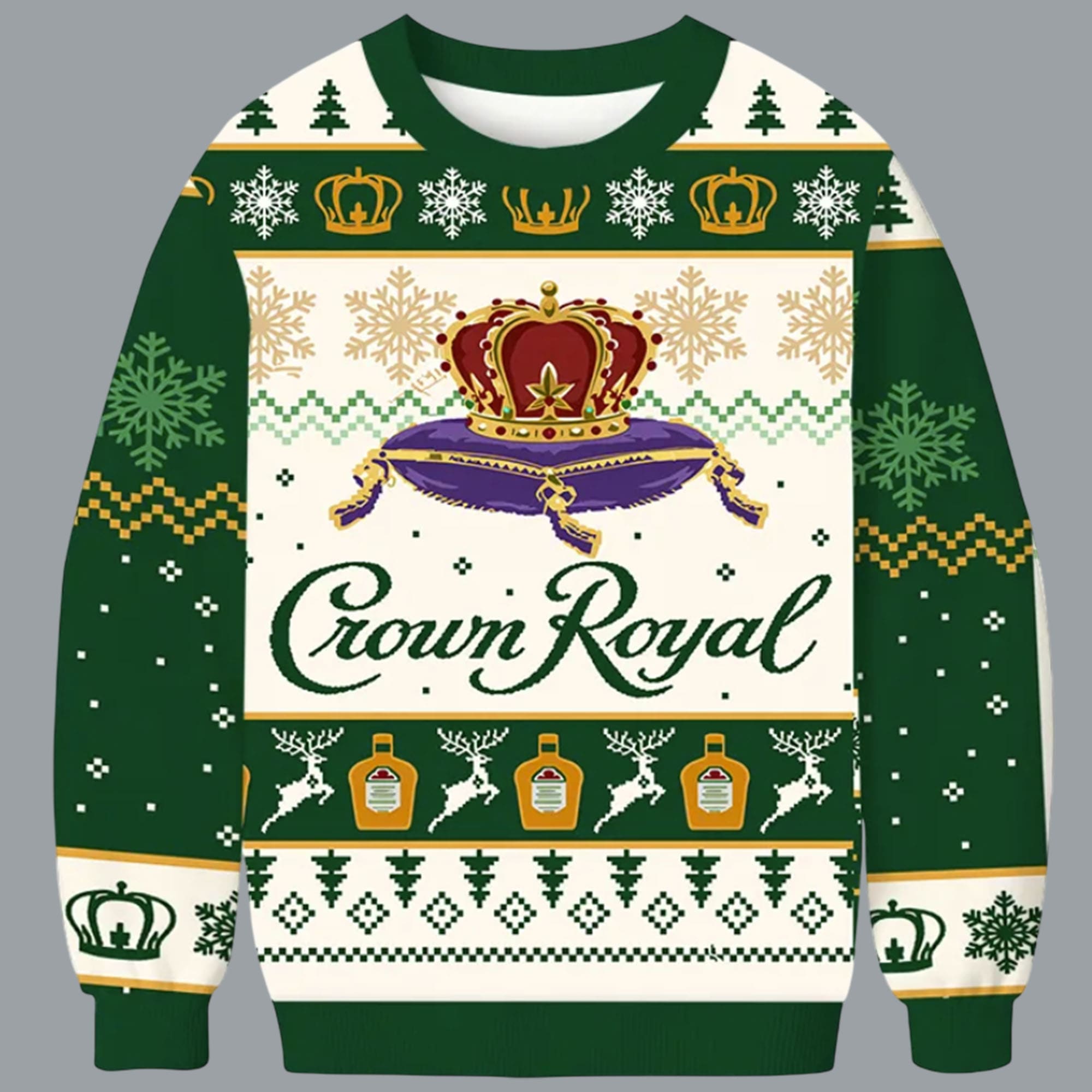 Crown Royal Reindeer Christmas Ugly Sweater Crown Royal Reindeer Christmas Ugly Sweater