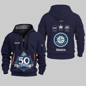 Mariners Celebrate 50th Season 1977 2026 Quarter Zip Hoodie 1 Mariners Celebrate 50th Season 1977 2026 Quarter Zip Hoodie 1