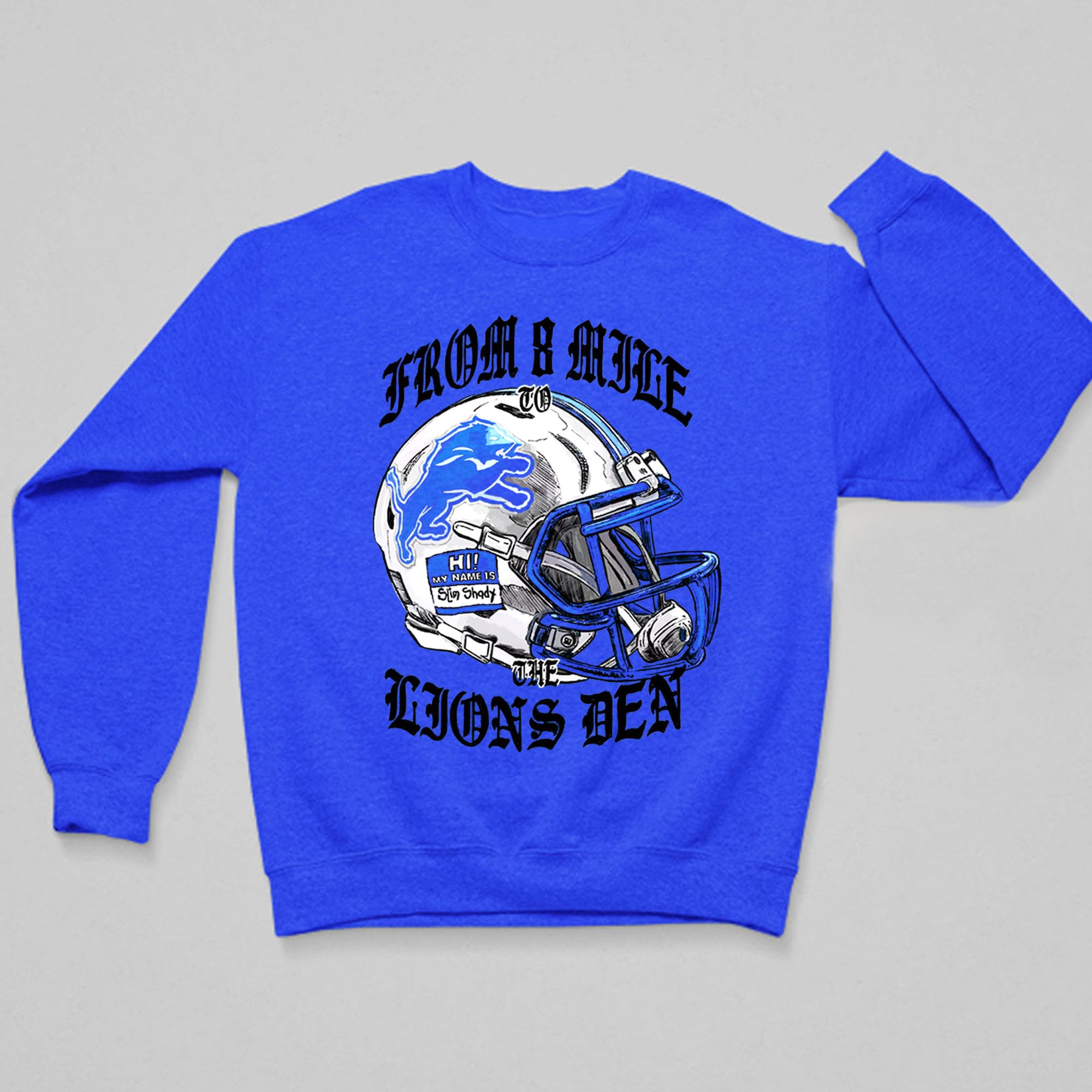 Eminem x Detroit Lions Helmet Shirt Eminem x Detroit Lions Helmet Shirt