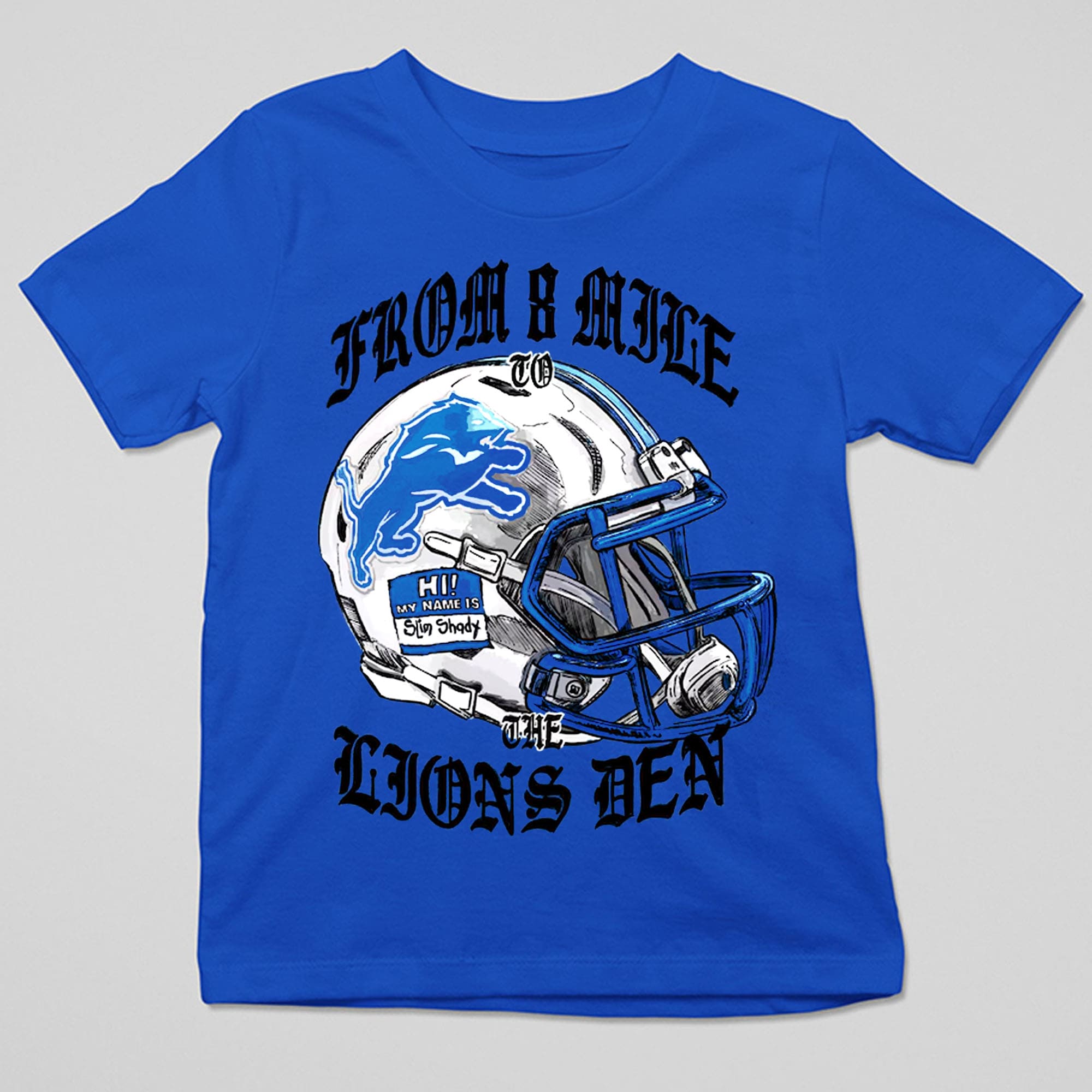 Eminem x Detroit Lions Helmet Shirt Eminem x Detroit Lions Helmet Shirt