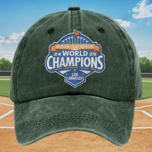 Dodgers Back To Back 24 World 25 Champions Baseball Cap