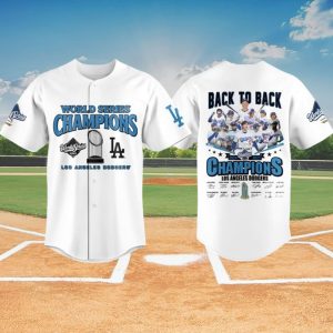 Dodgers World Series 2025 Back To Back Champions Jersey