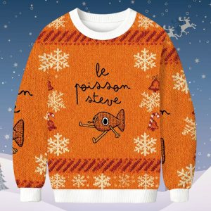 Le Poisson Steve Funny Meme Christmas Ugly Sweater