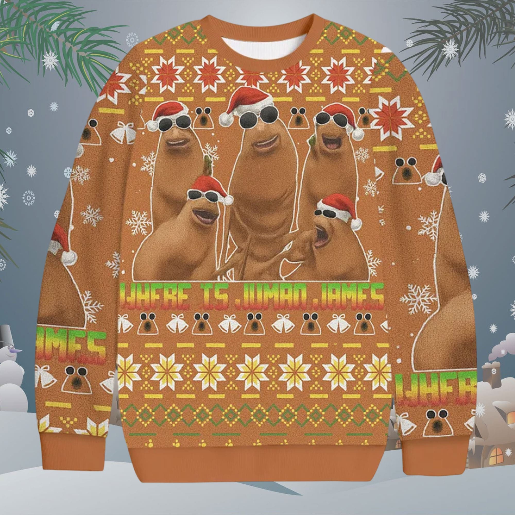 Marcus The Worm Christmas Ugly Sweater Marcus The Worm Christmas Ugly Sweater
