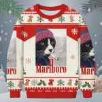 Marlboro Smoking Cat Meme Christmas Ugly Sweater