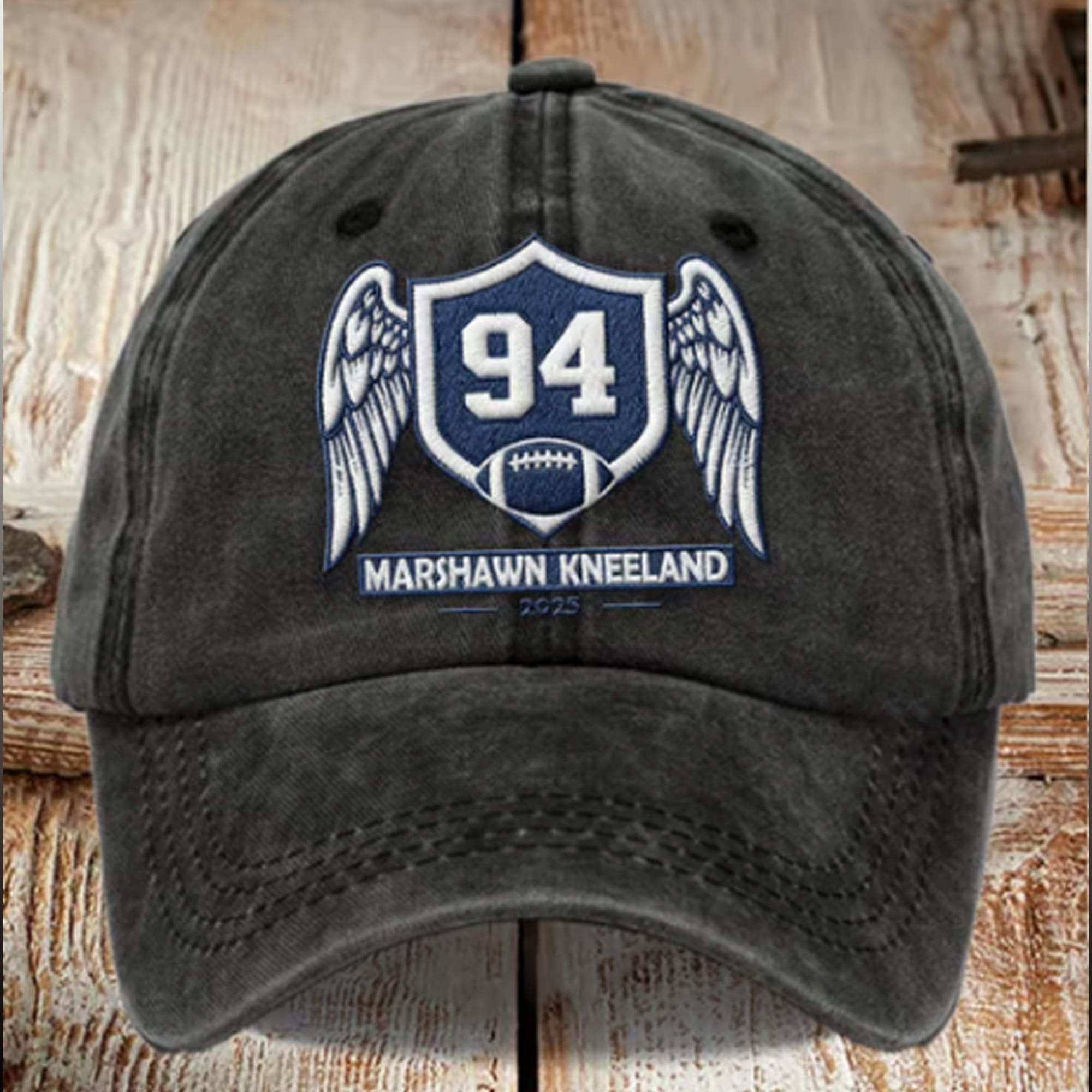 Marshawn Kneeland 94 Wings Shield Hat 2025 Marshawn Kneeland 94 Wings Shield Hat 2025