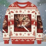 Meowlboro Smoking Cat Christmas Ugly Sweater