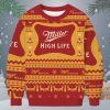 Miller High Life Snowing Christmas Ugly Sweater