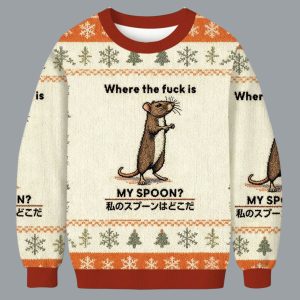 Where The Fuck Is My Spoon Christmas Ugly Sweater 1 Where The Fuck Is My Spoon Christmas Ugly Sweater
