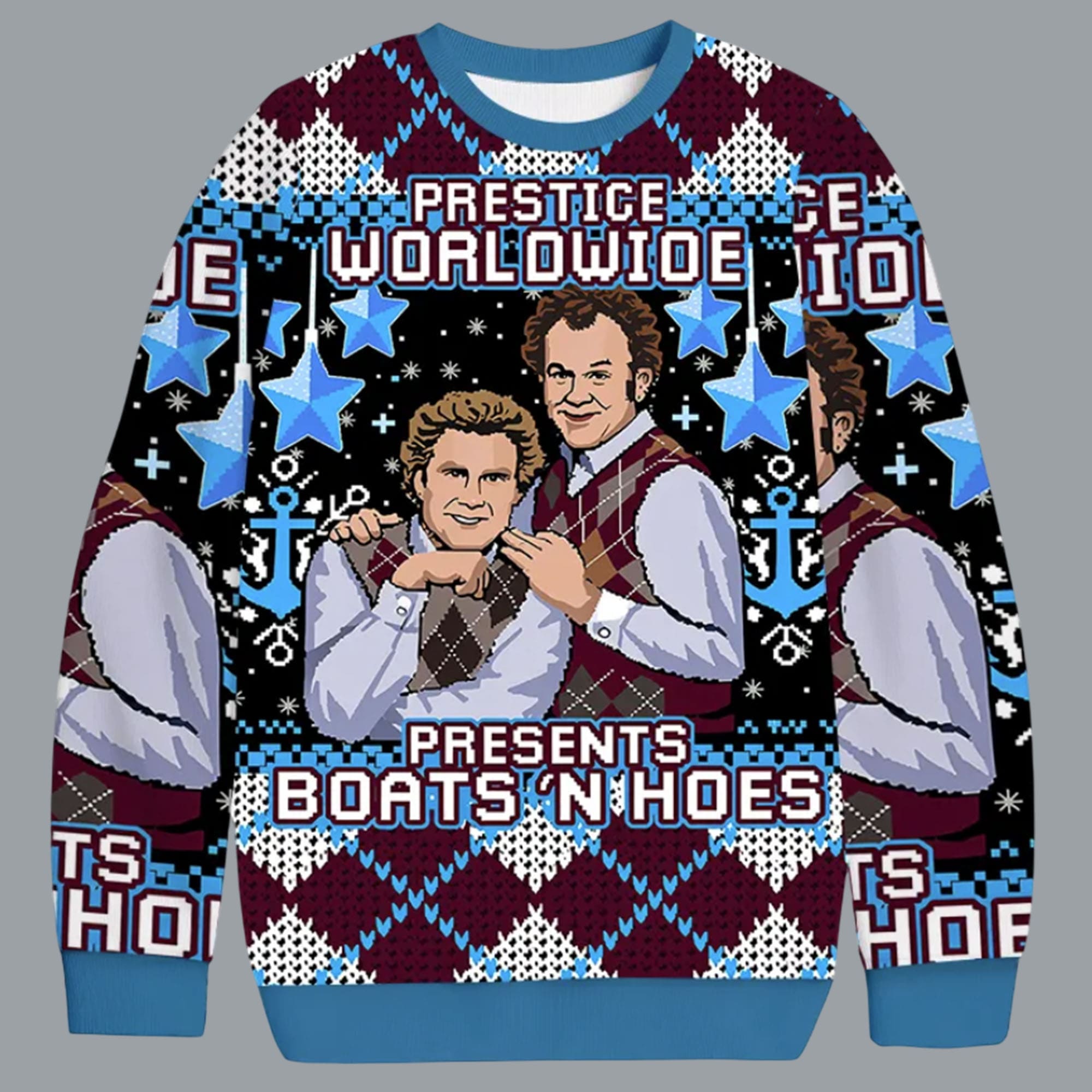 Prestige Worldwide Presents Boats N Hoes Christmas Ugly Sweater Prestige Worldwide Presents Boats N Hoes Christmas Ugly Sweater