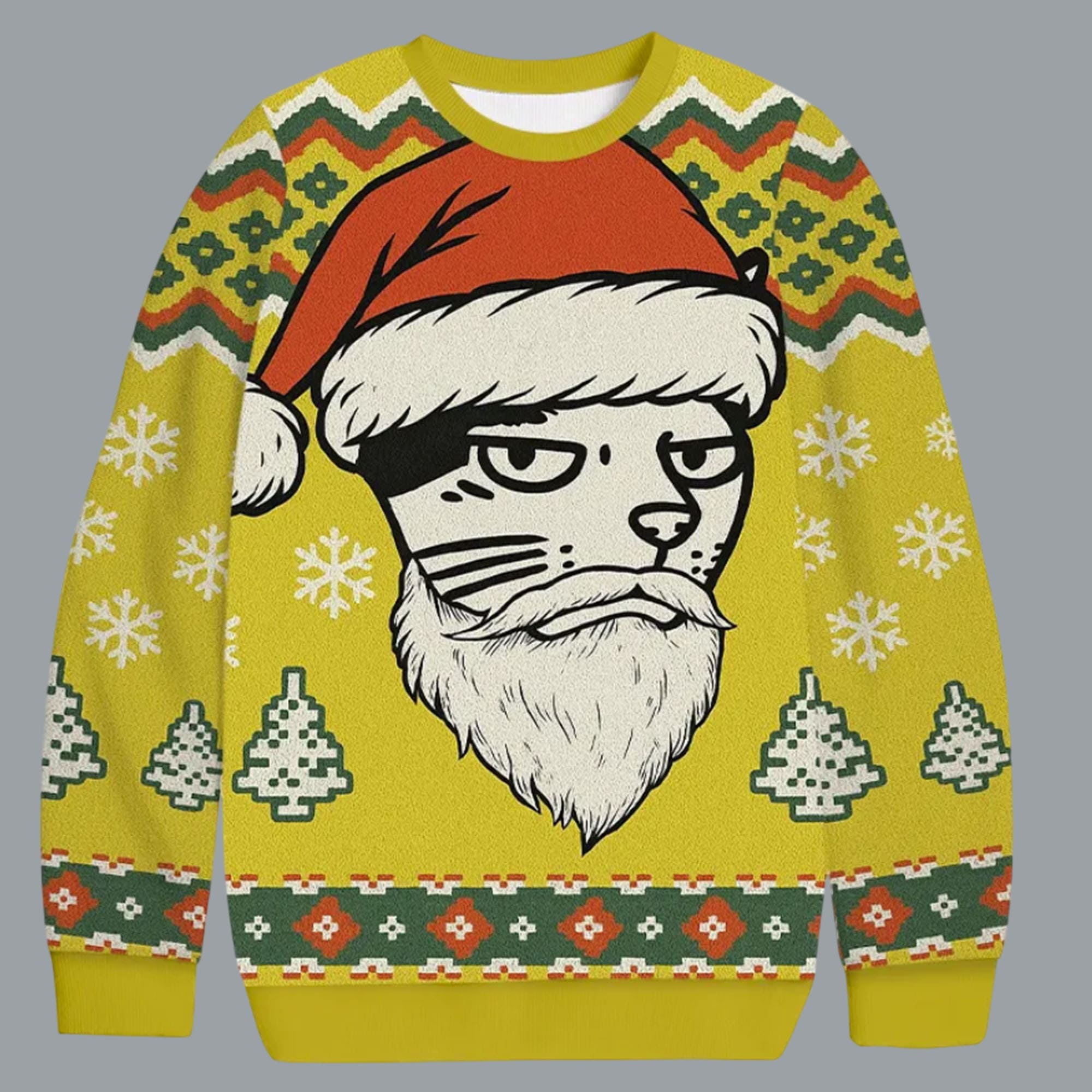 Santa Cat Funny Christmas Ugly Sweater Santa Cat Funny Christmas Ugly Sweater