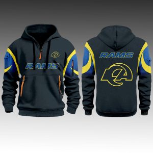 Rams Rivalries Mid Night Mod 2025 Football Quarter Zip Hoodie