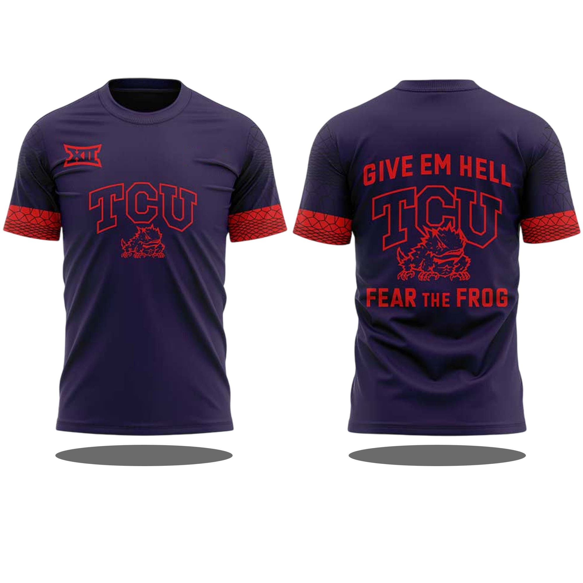 TCU Give Em Hell Fear The Frog 2025 Shirt TCU Give Em Hell Fear The Frog 2025 Shirt