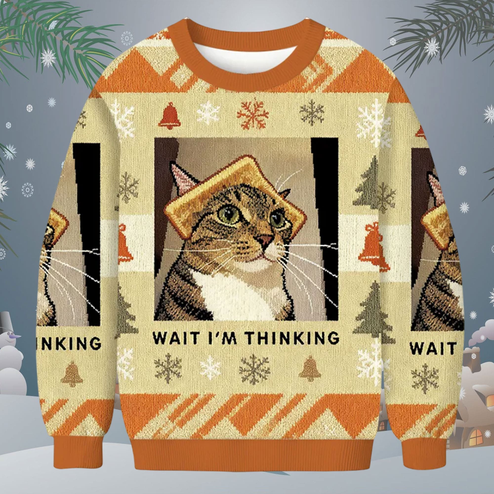 Wait Im Thinking Meme Christmas Ugly Sweater Wait Im Thinking Meme Christmas Ugly Sweater