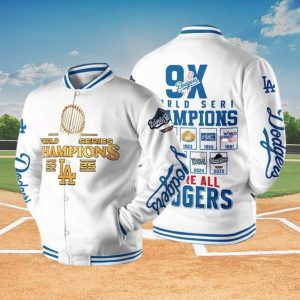 Dodgers 9X World Series Champions 2025 Baseball Jacket