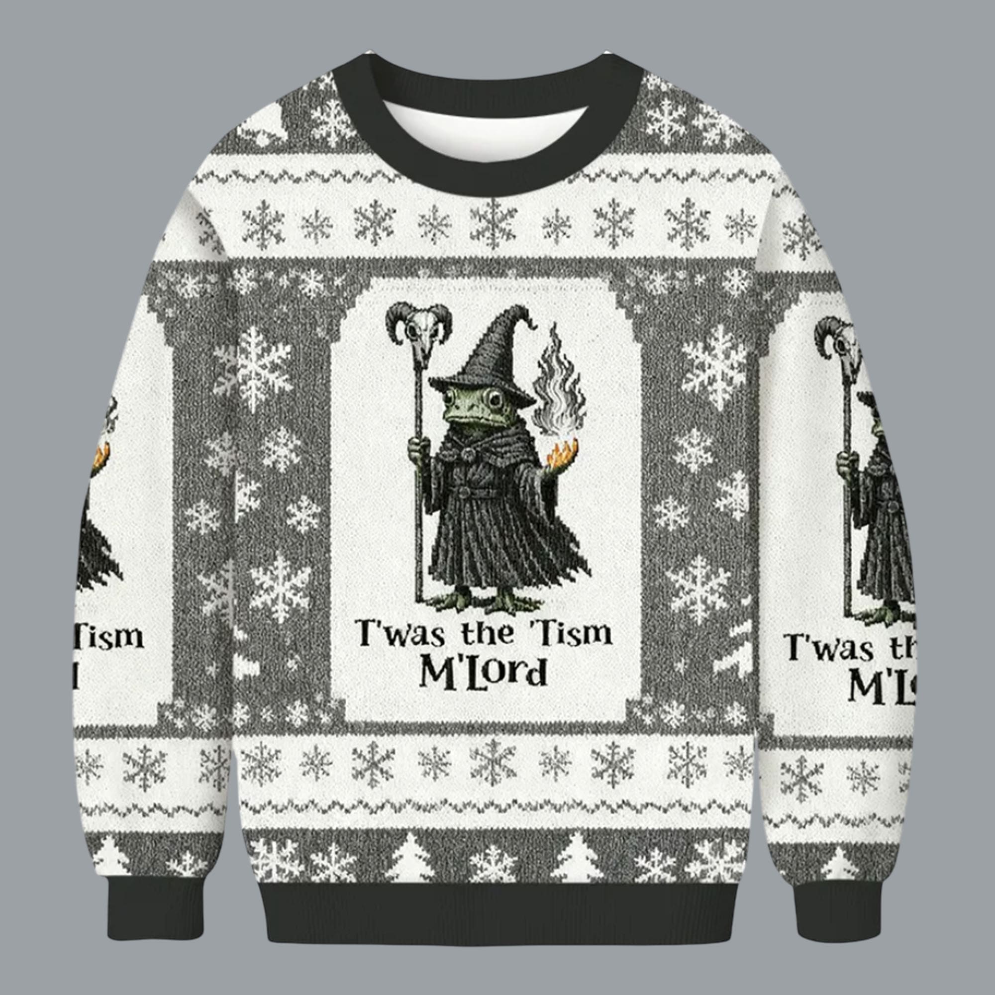 Witch Frog Twas The T'ism M'lord Christmas Ugly Sweater Witch Frog Twas The T'ism M'lord Christmas Ugly Sweater