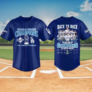 Dodgers World Series 2025 Back To Back Champions Jersey