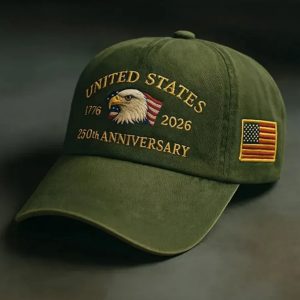United States 250th Anniversary 1776 2026 Patriotic Eagle Hat