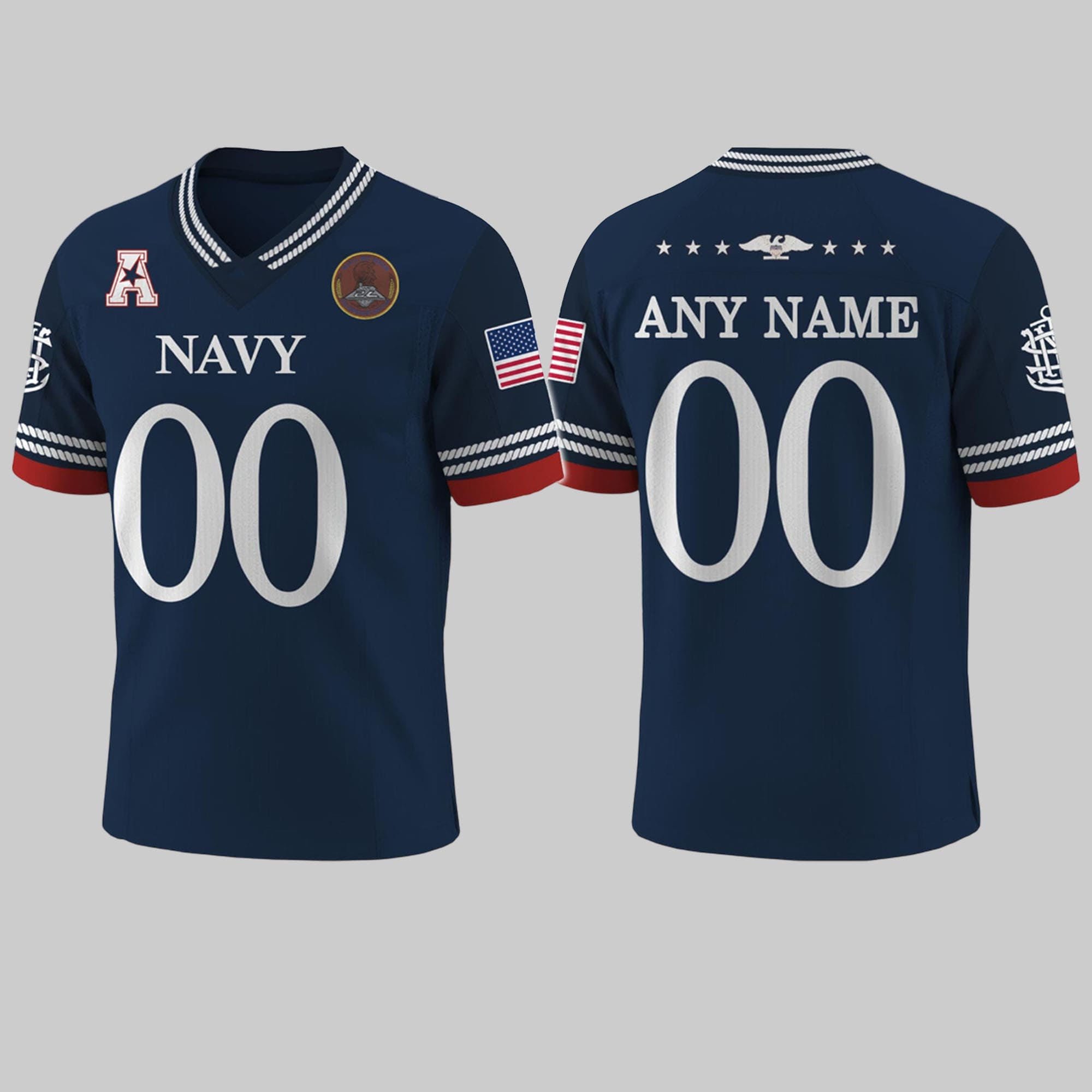 Navy Midshipmen x 250th Anniversary Football Jersey 1 Navy Midshipmen x 250th Anniversary Football Jersey 1