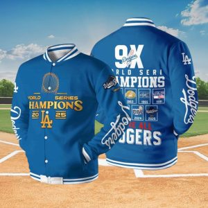Dodgers 9X World Series Champions 2025 Baseball Jacket