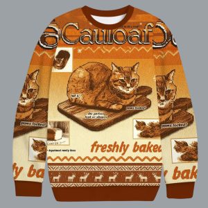 Catloaf Freshly Baked Ugly Christmas Sweater 1 Catloaf Freshly Baked Ugly Christmas Sweater 1