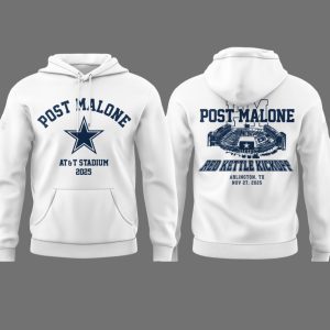 Post Malone AT&T Stadium Red Kettle Kickoff 2025 Hoodie