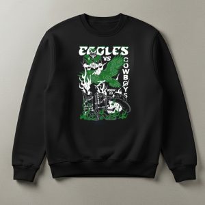 Cowboys Vs Eagles Skull Cowboy Boots Shirt 1