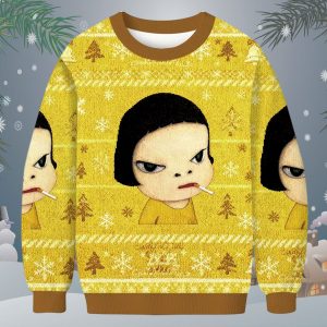 Too Young To Die Smoking Girl Christmas Ugly Sweater