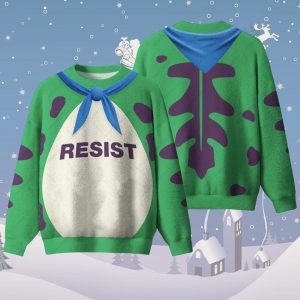 Resist Portland Frog Suit Ugly Christmas Sweater
