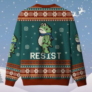 Resist Frog Ugly Christmas Sweater