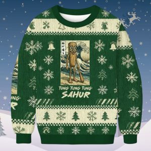 Tung Tung Tung Sahur Brainrot Christmas Ugly Sweater