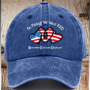 On Fridays We Wear Red Remember Everyone Deployed Hat 2 On Fridays We Wear Red Remember Everyone Deployed Hat 3