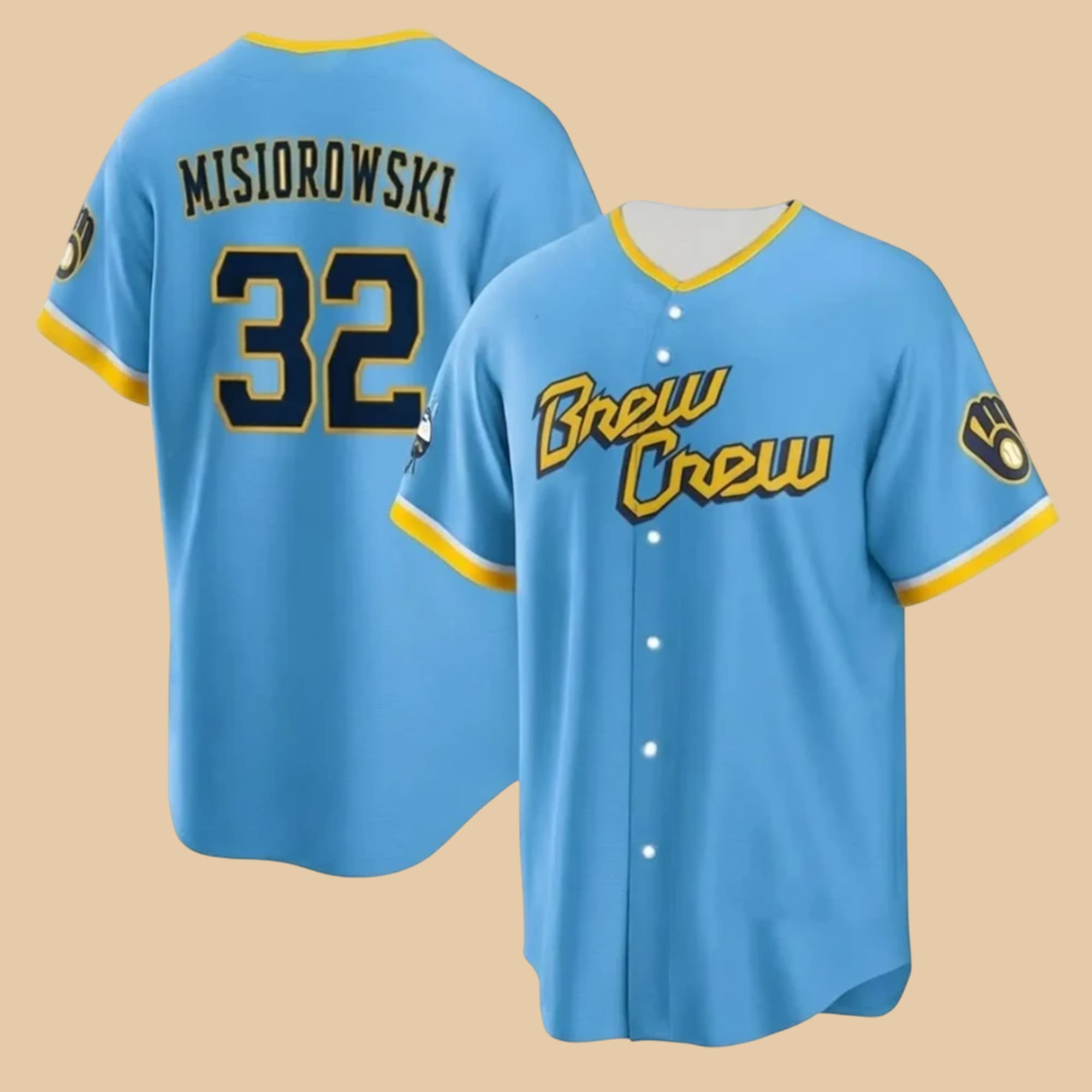 2026 Milwaukee Brewers Powder Blue Road Jersey 2026 Milwaukee Brewers Powder Blue Road Jersey