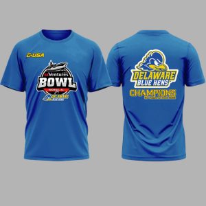 Delaware Blue Hens 68 Ventures Bowl Champions 2025 Shirt 2 Delaware Blue Hens 68 Ventures Bowl Champions 2025 Shirt