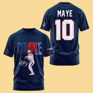 Patriots Drake Maye 10 Hoodie 2