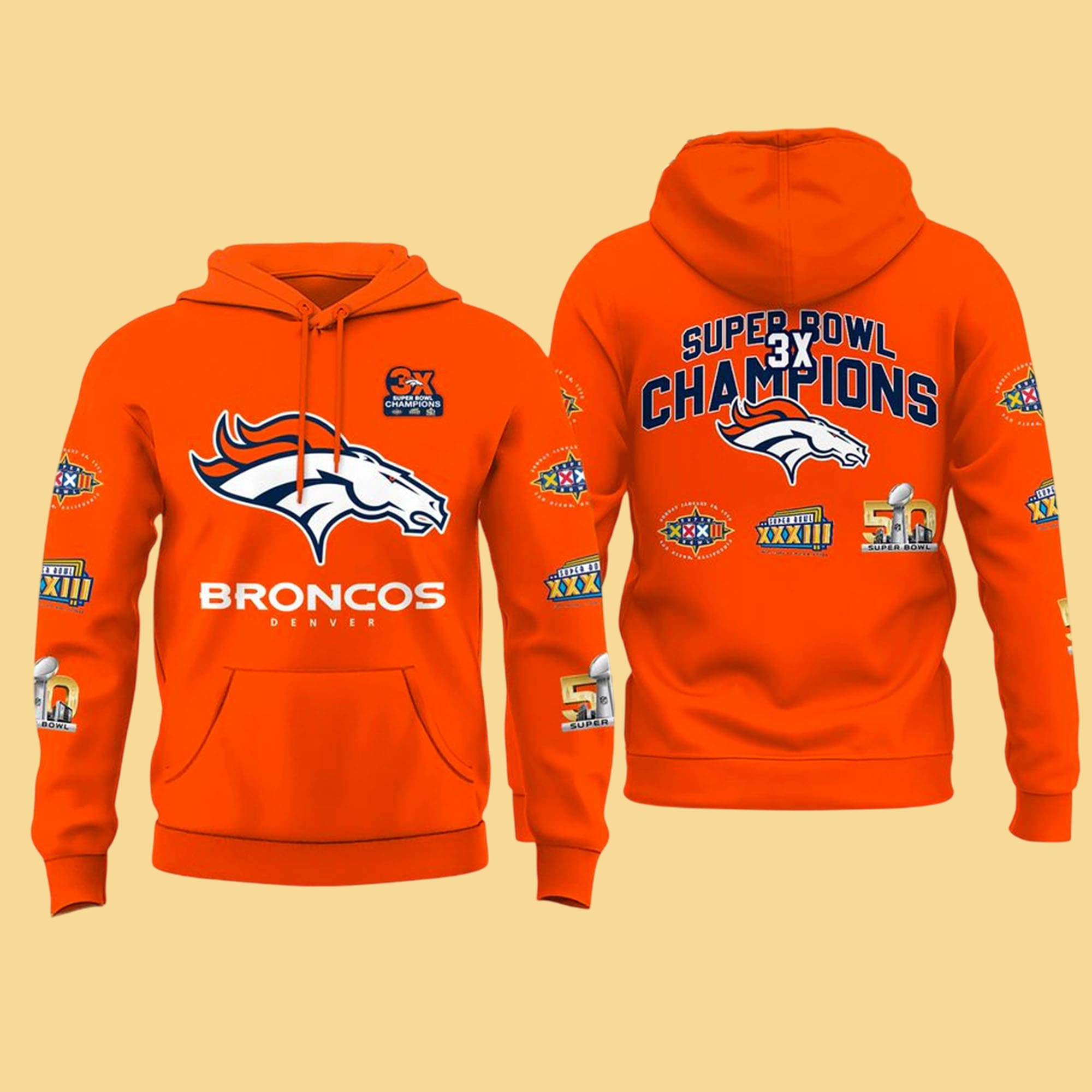 Broncos 3x Super Bowl Champions Collection Shirt Broncos 3x Super Bowl Champions Collection Shirt