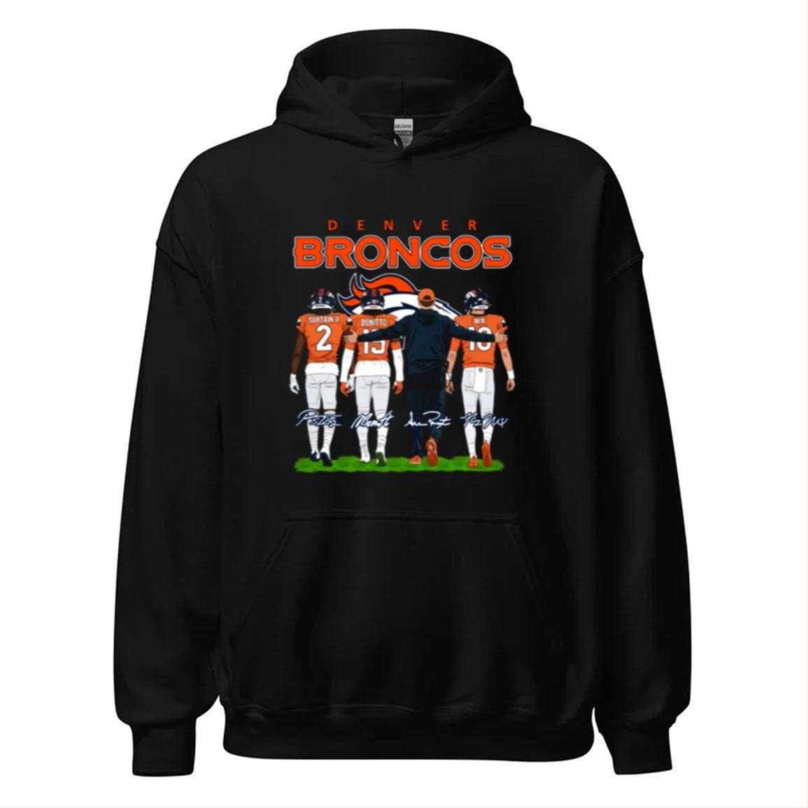 Broncos Coach With Players Back View Shirt Broncos Coach With Players Back View Shirt