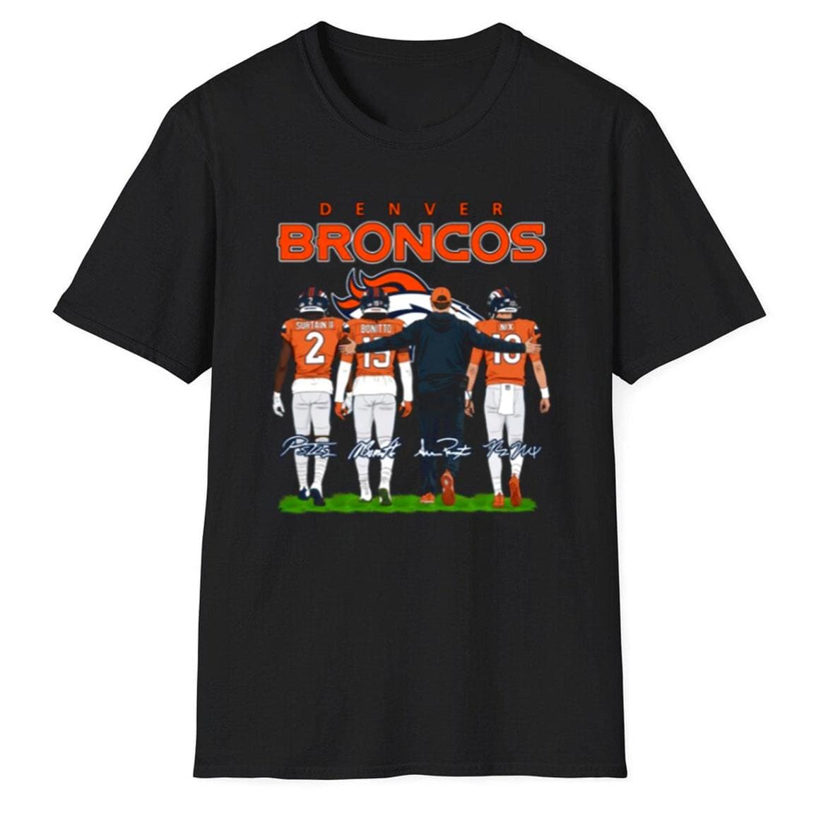 Broncos Coach With Players Back View Shirt Broncos Coach With Players Back View Shirt