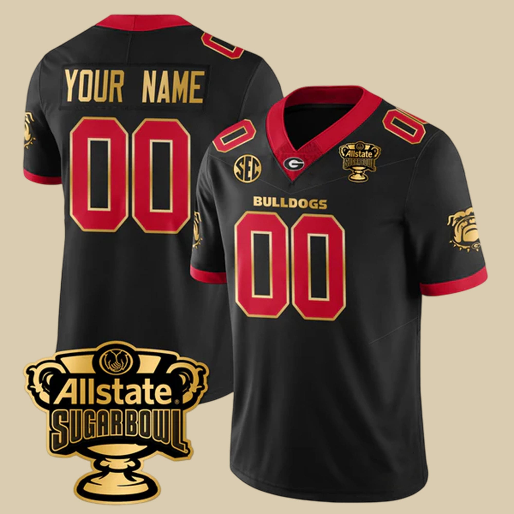 Georgia Bulldogs 2025 Sugar Bowl Custom Jersey Georgia Bulldogs 2025 Sugar Bowl Custom Jersey