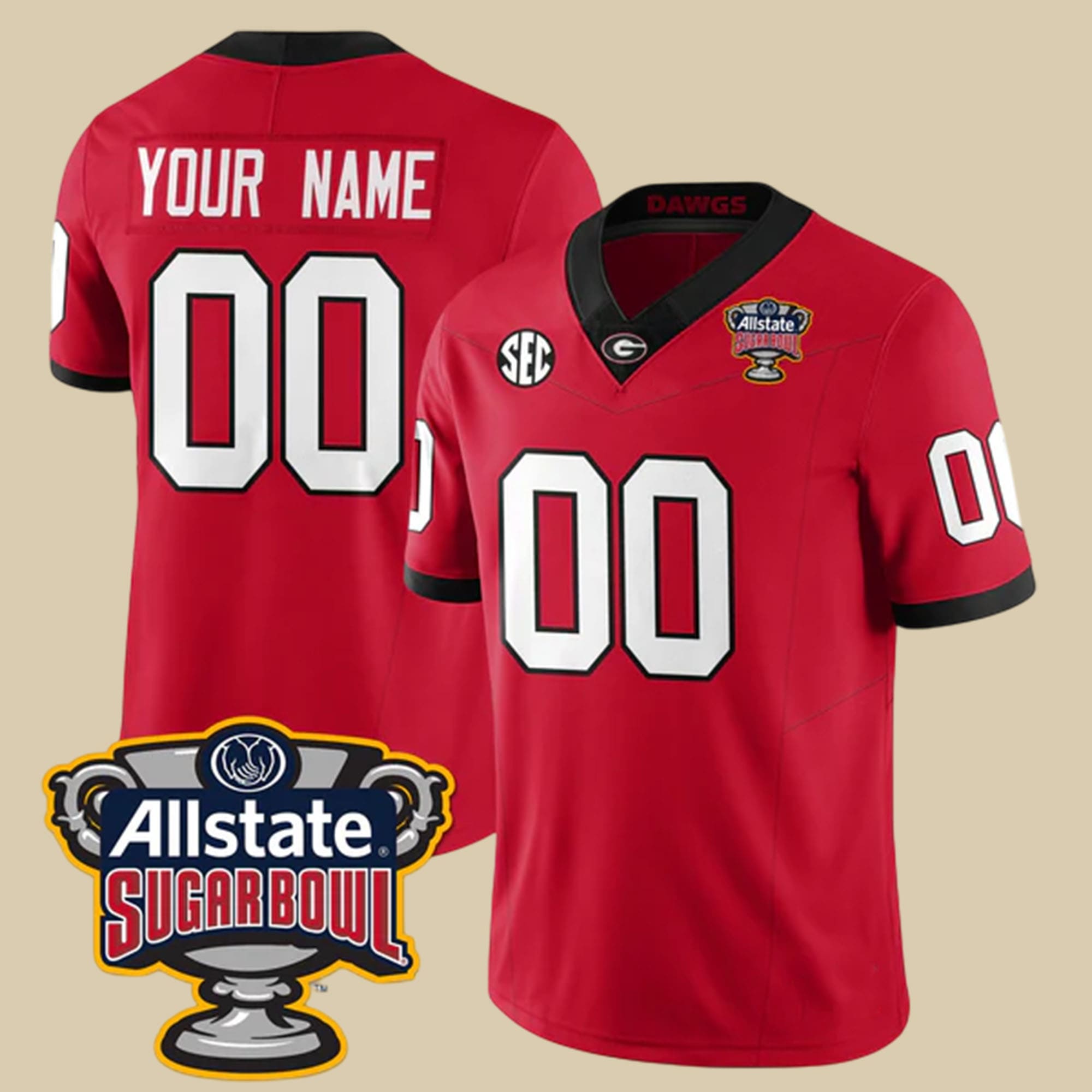 Georgia Bulldogs 2025 Sugar Bowl Custom Jersey Georgia Bulldogs 2025 Sugar Bowl Custom Jersey