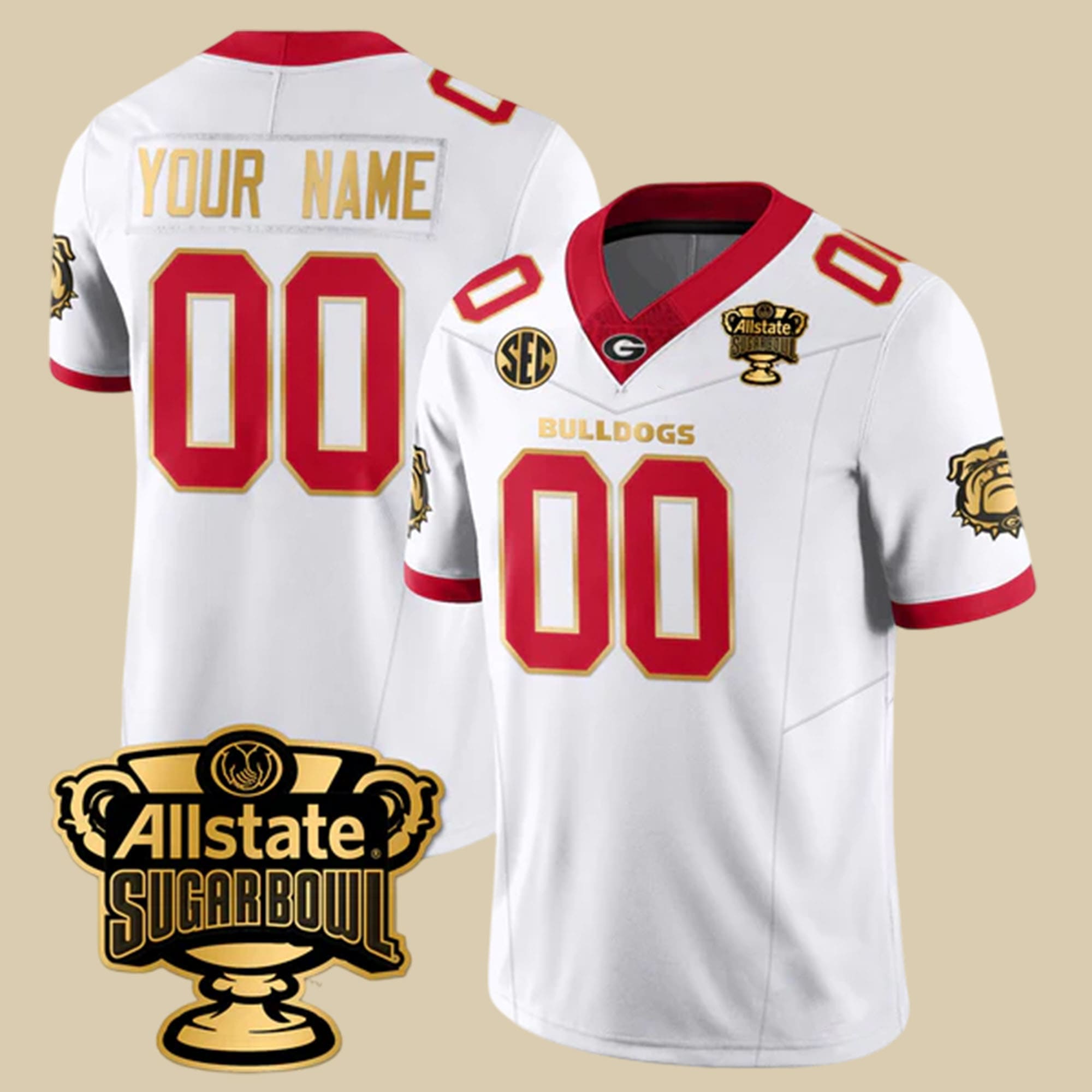 Georgia Bulldogs 2025 Sugar Bowl Custom Jersey Georgia Bulldogs 2025 Sugar Bowl Custom Jersey